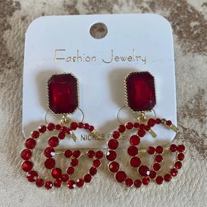 GG Inspo Earrings in Red NWT